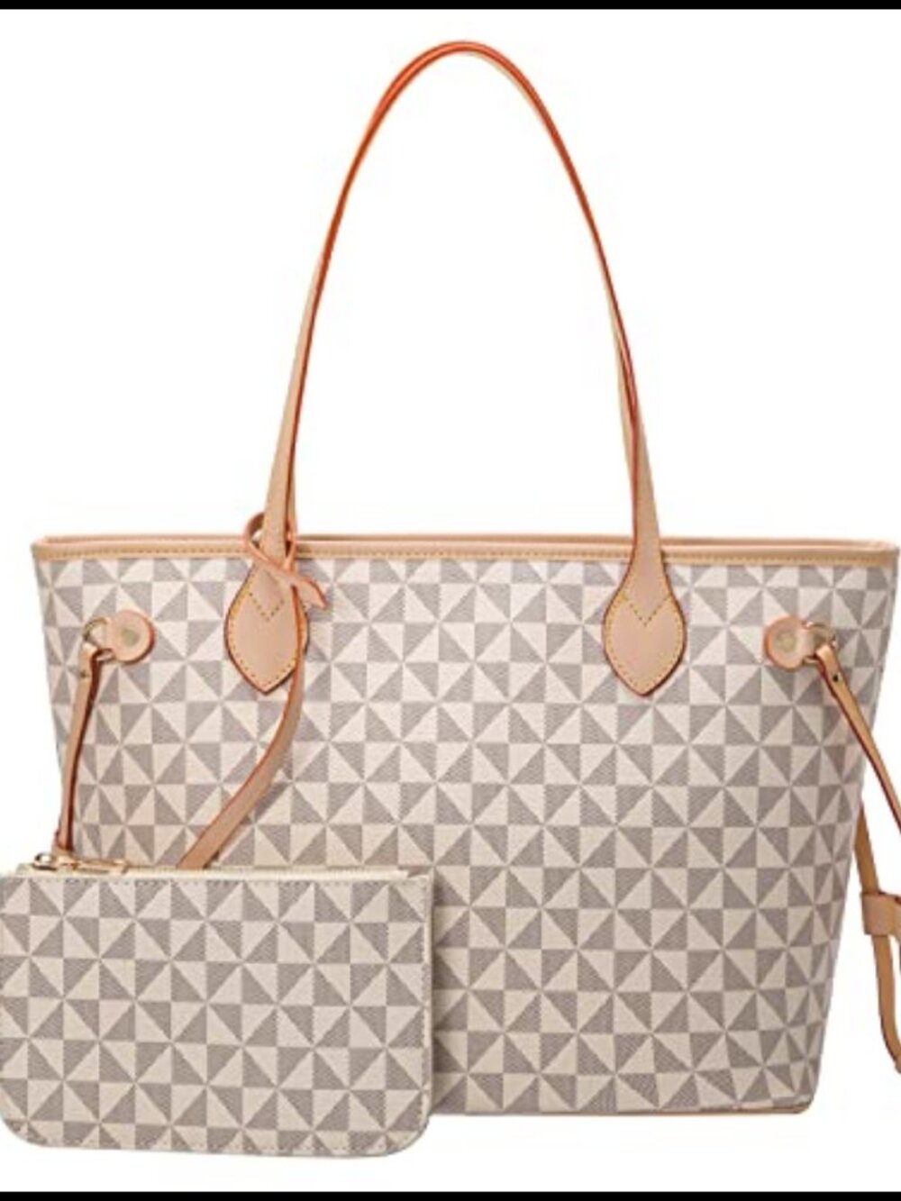 Lacel Urwebin Satchel Handbag Set with Clutch Wallet Top Handle Shoulder Bag